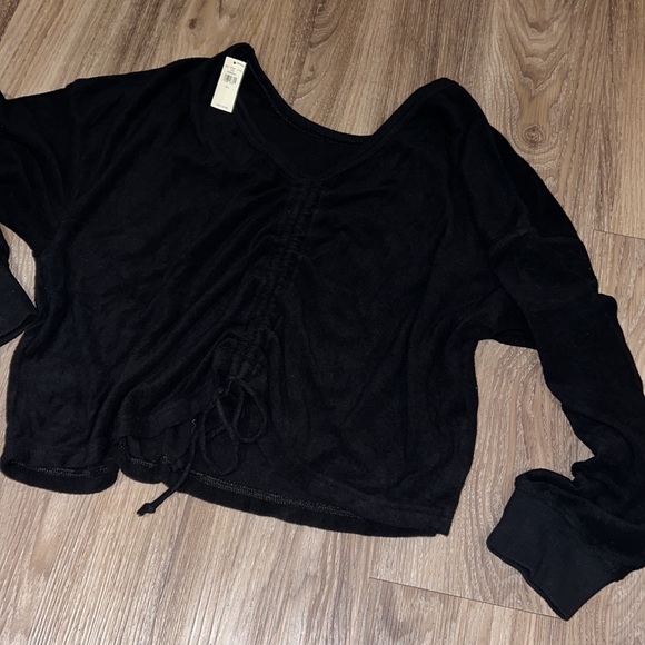 Aerie towel Terry cinch sweatshirt - Picture 5 of 7